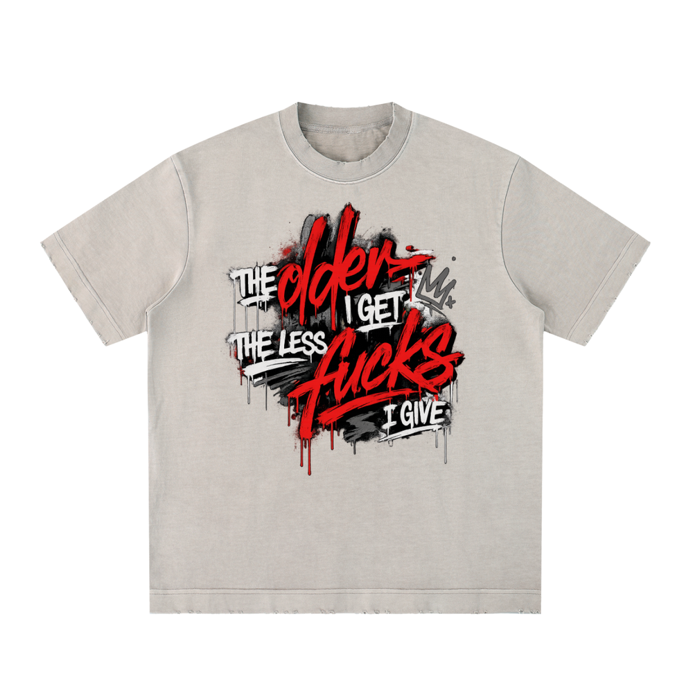 Heavyweight Vintage Washed Frayed T-Shirt