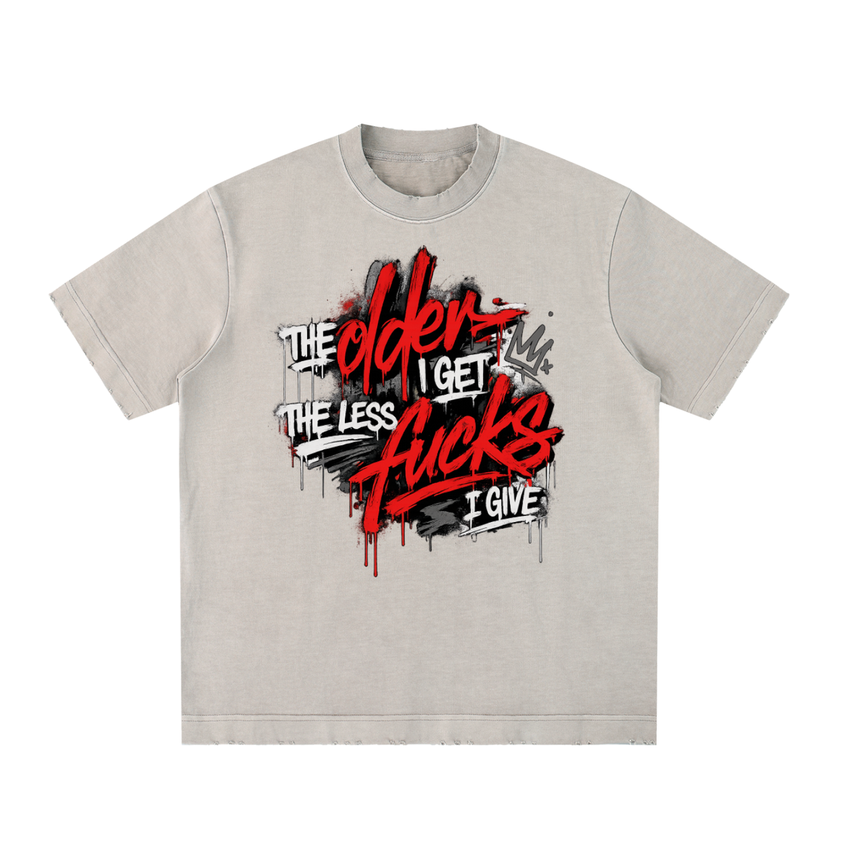 Heavyweight Vintage Washed Frayed T-Shirt