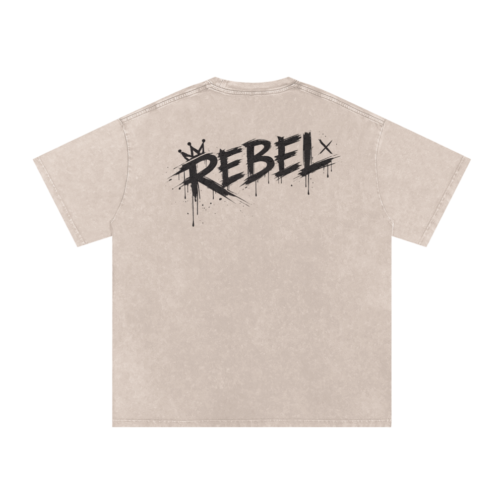 Snow Washed Oversized Cotton T-Shirt