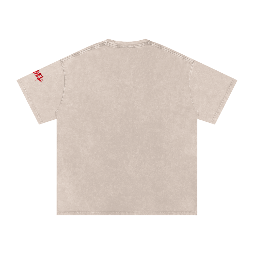Snow Washed Oversized Cotton T-Shirt
