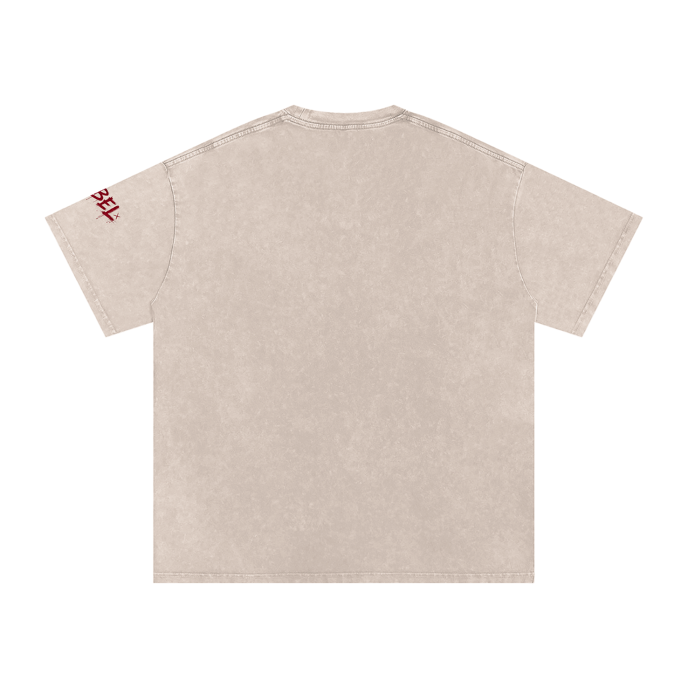 Snow Washed Oversized Cotton T-Shirt
