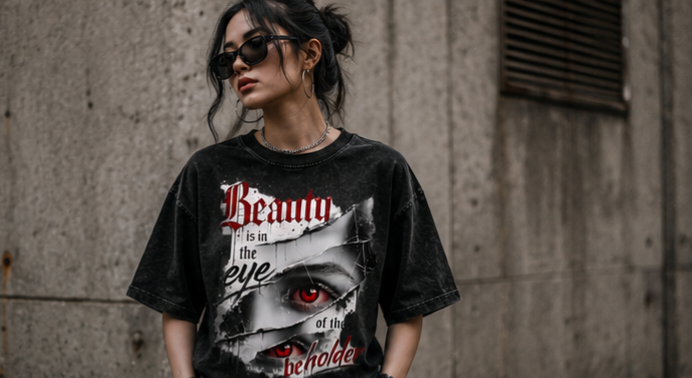 Snow Washed Oversized Cotton T-Shirt