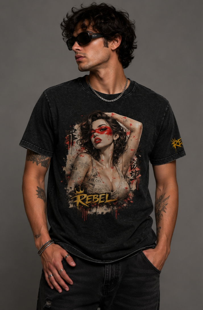 Snow Washed Oversized Cotton T-Shirt