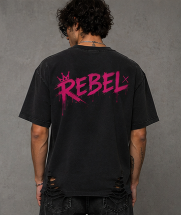 Snow Washed Raw-Hem T-Shirt