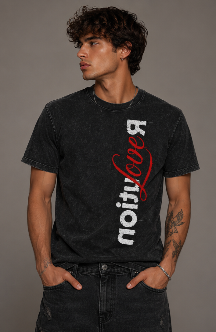 Snow Washed Oversized Cotton T-Shirt